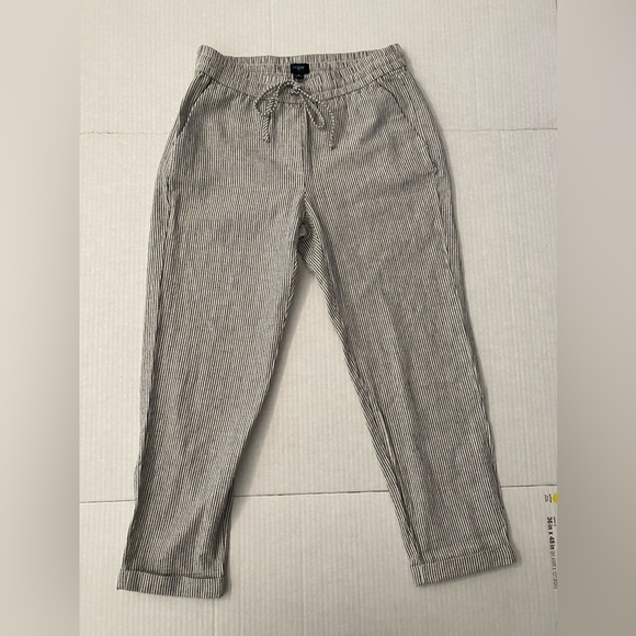 🆕NWT J Crew Linen Cotton Drawstring Pant Size 8 - Picture 8 of 9